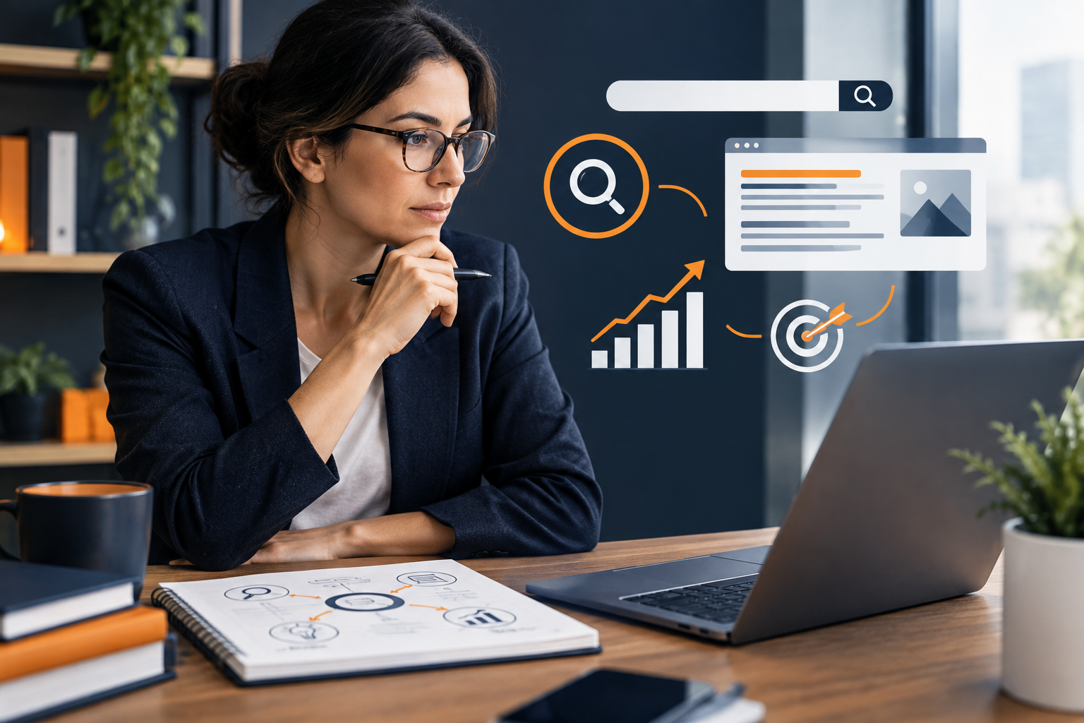 Reviewing organic search performance and website pages