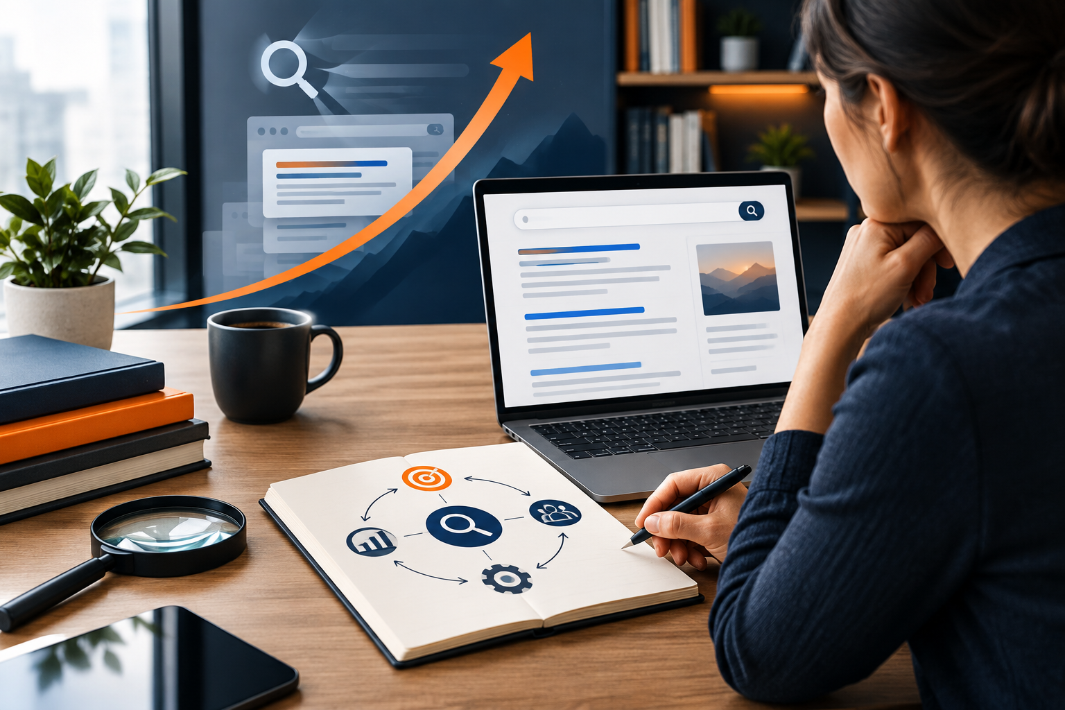 Website owner reviewing search visibility and page structure