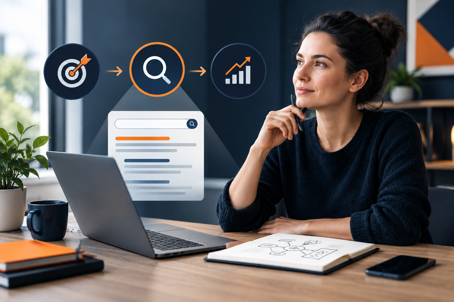 A team prioritizing website improvements in an SEO strategy