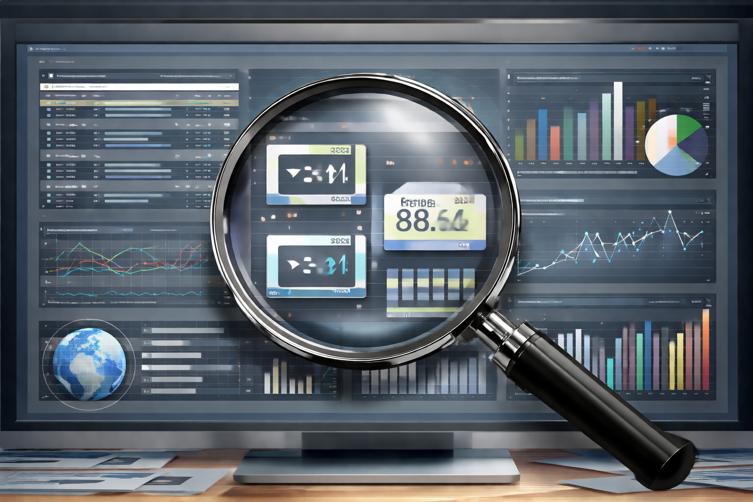 SEO analyst comparing search results, competitor pages, and keyword data